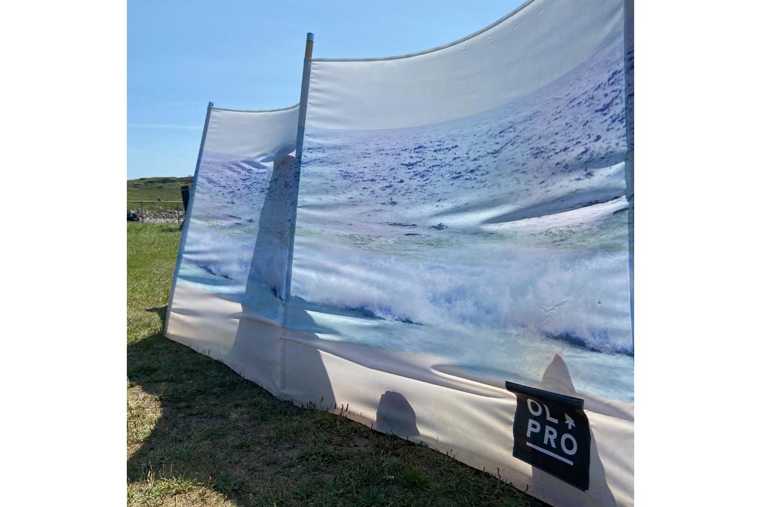 Beach 5 Pole Windbreak | Wooden Poles-2