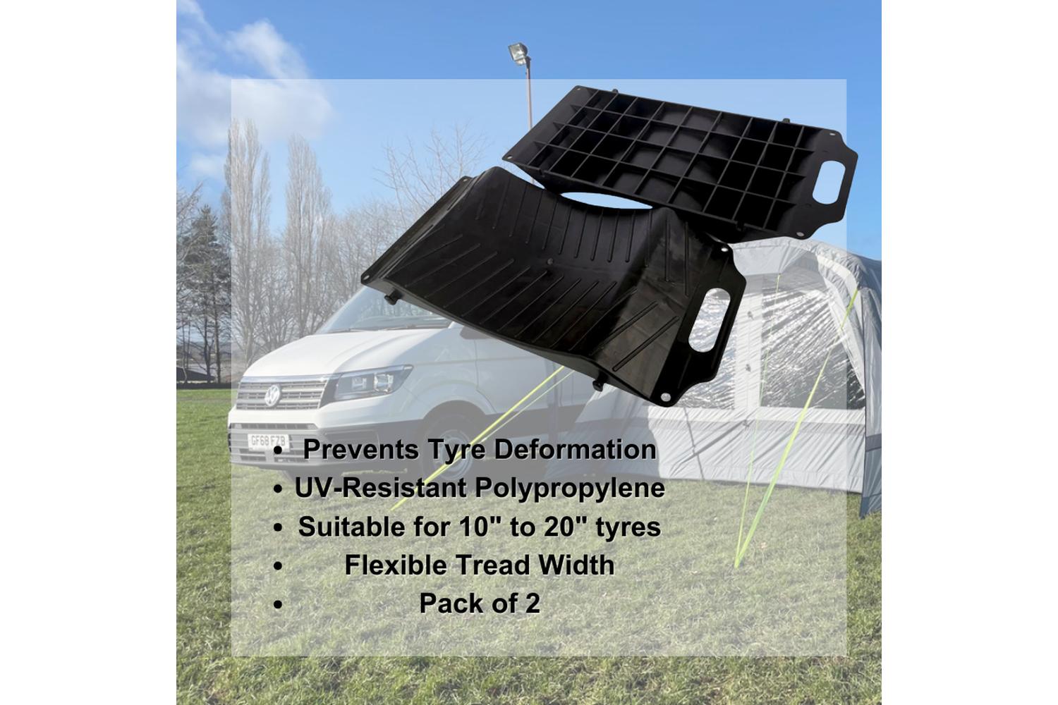 Tyre Savers Pack Of 2 | Tyre Protecting Ramps | Polypropylene | 44cm X 22cm-4