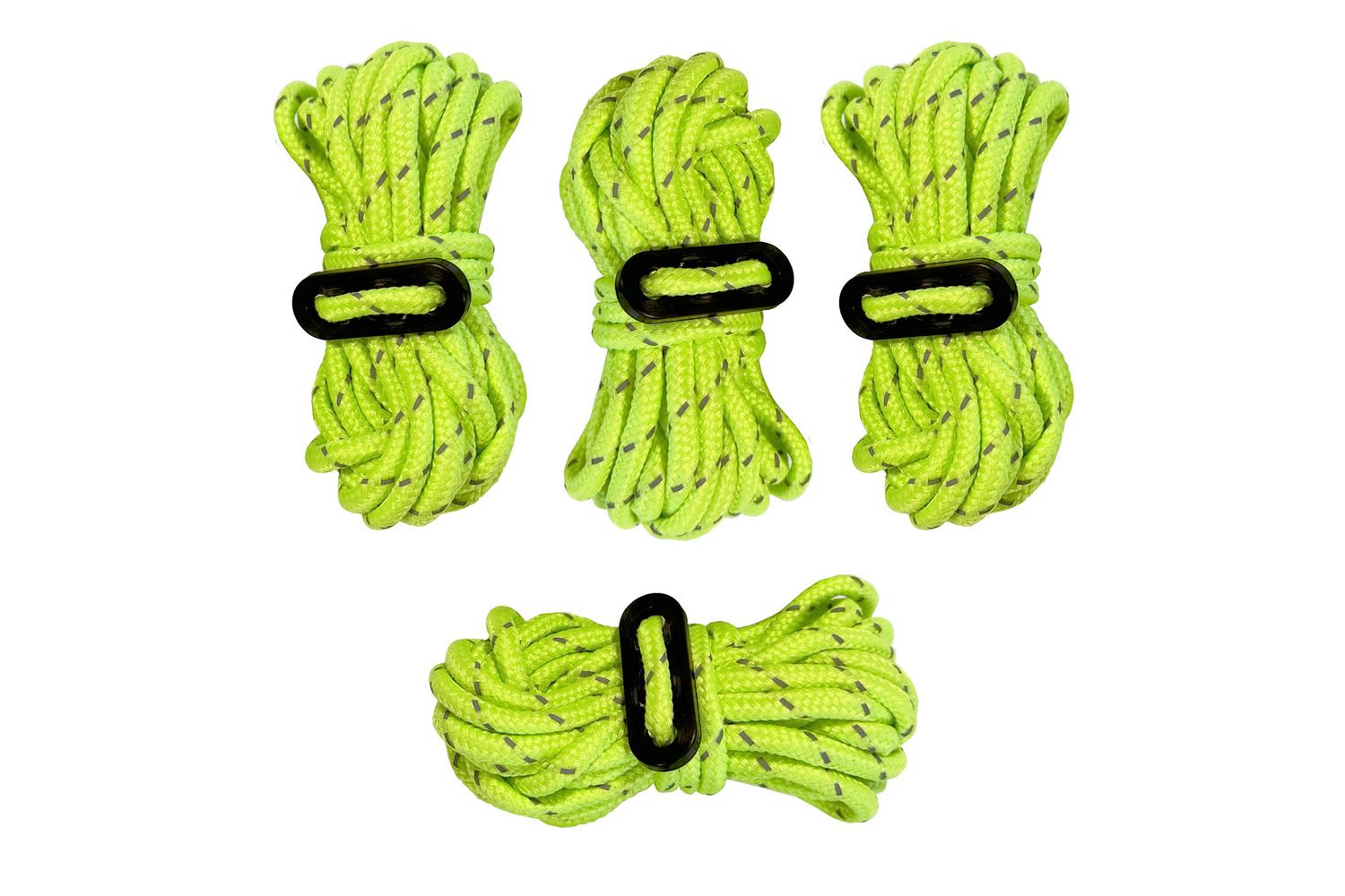[pack Of 4 Guy Lines | Camping Accessories | Polyester | 4m]-4