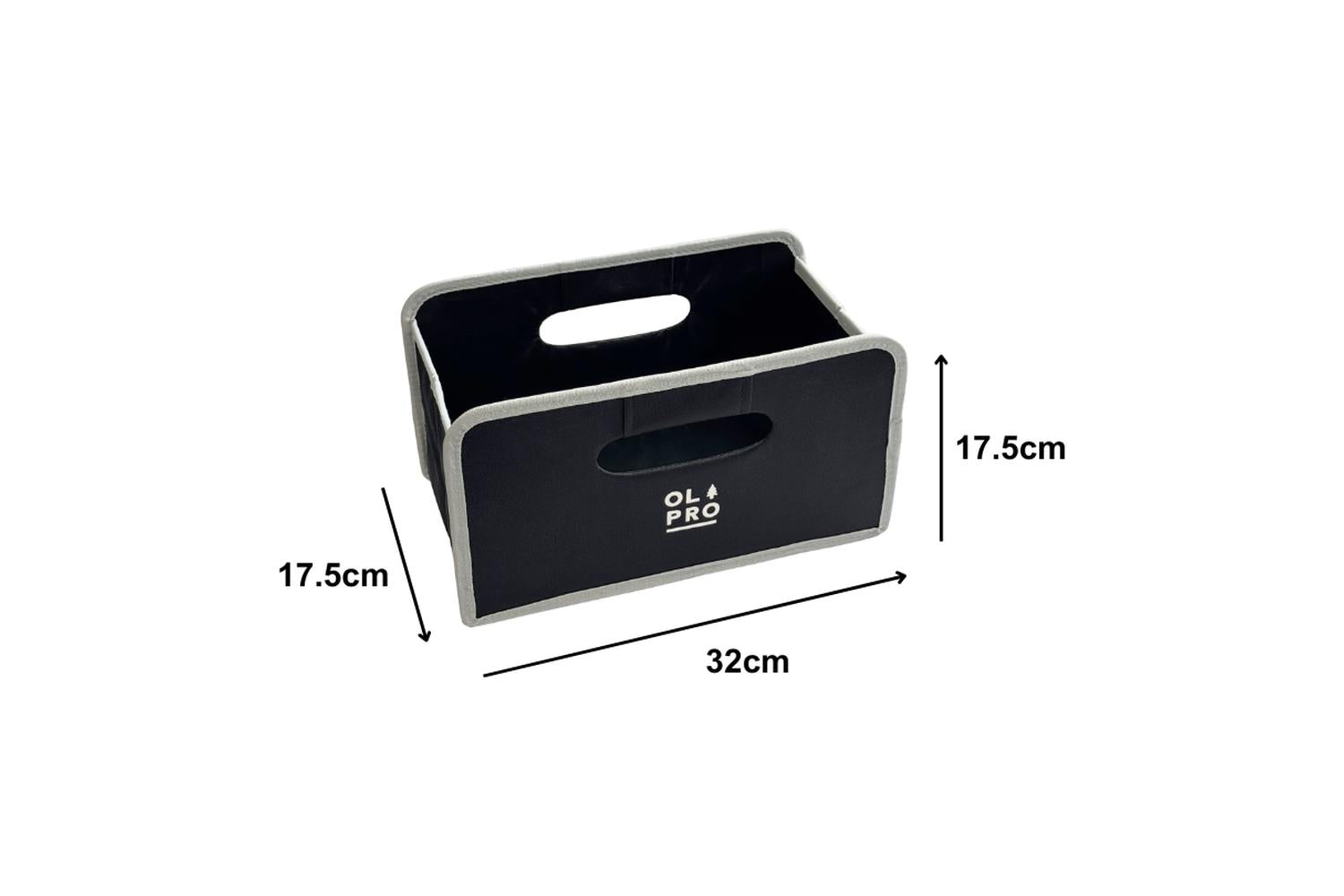 Olpro 6l Folding Storage Box | Camping Furniture | Black, Durable Fabric | 17.5cm X 17.5cm X 32cm-4