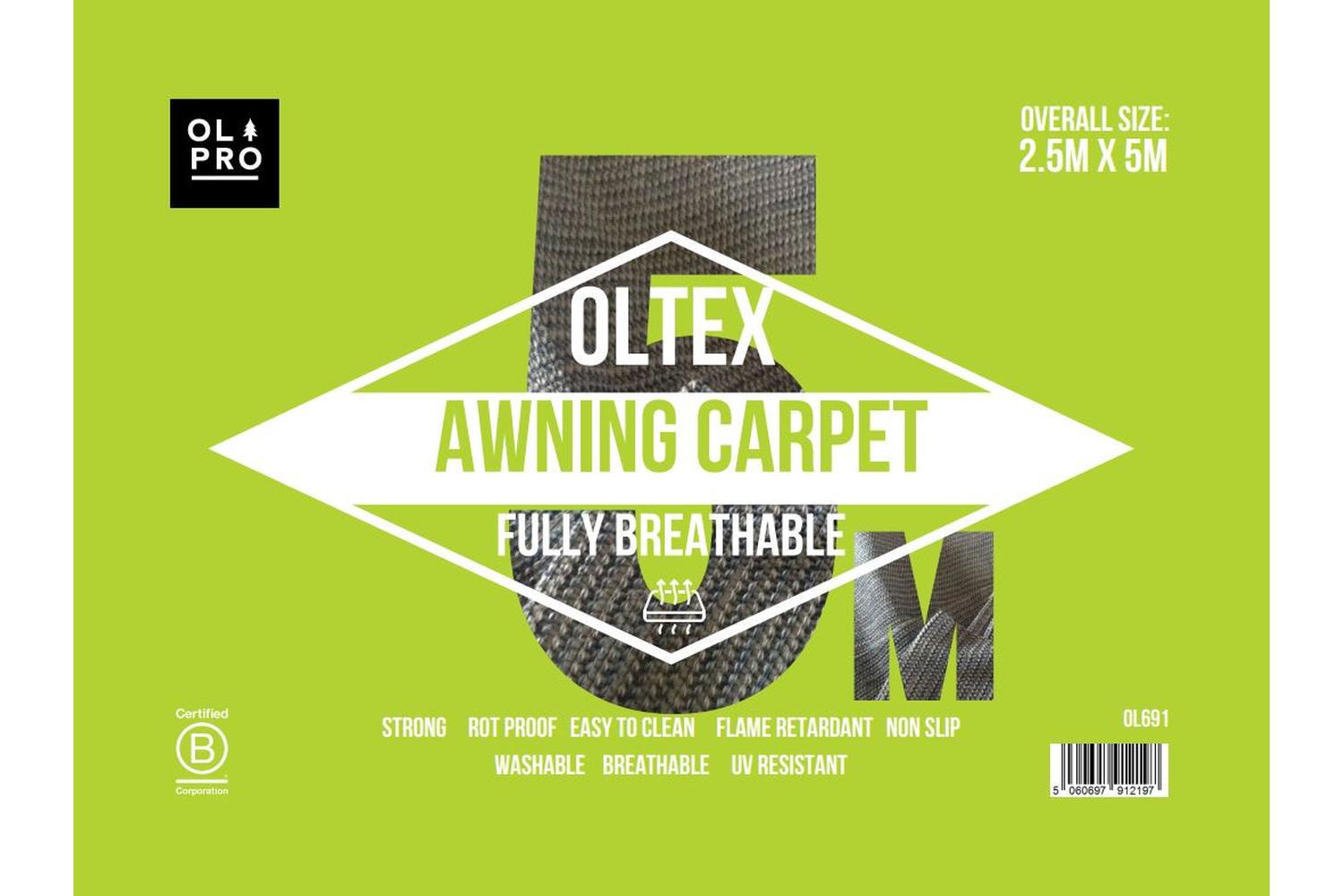 Oltex Breathable Awning Groundsheet | Camping Gear | Breathable Material | 25m X 5m - Blue-4