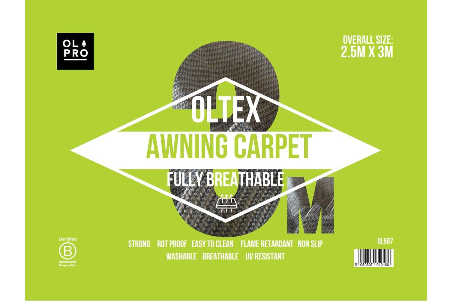 Oltex Breathable Awning Groundsheet | Camping Accessory | 25m X 3m - Blue-2