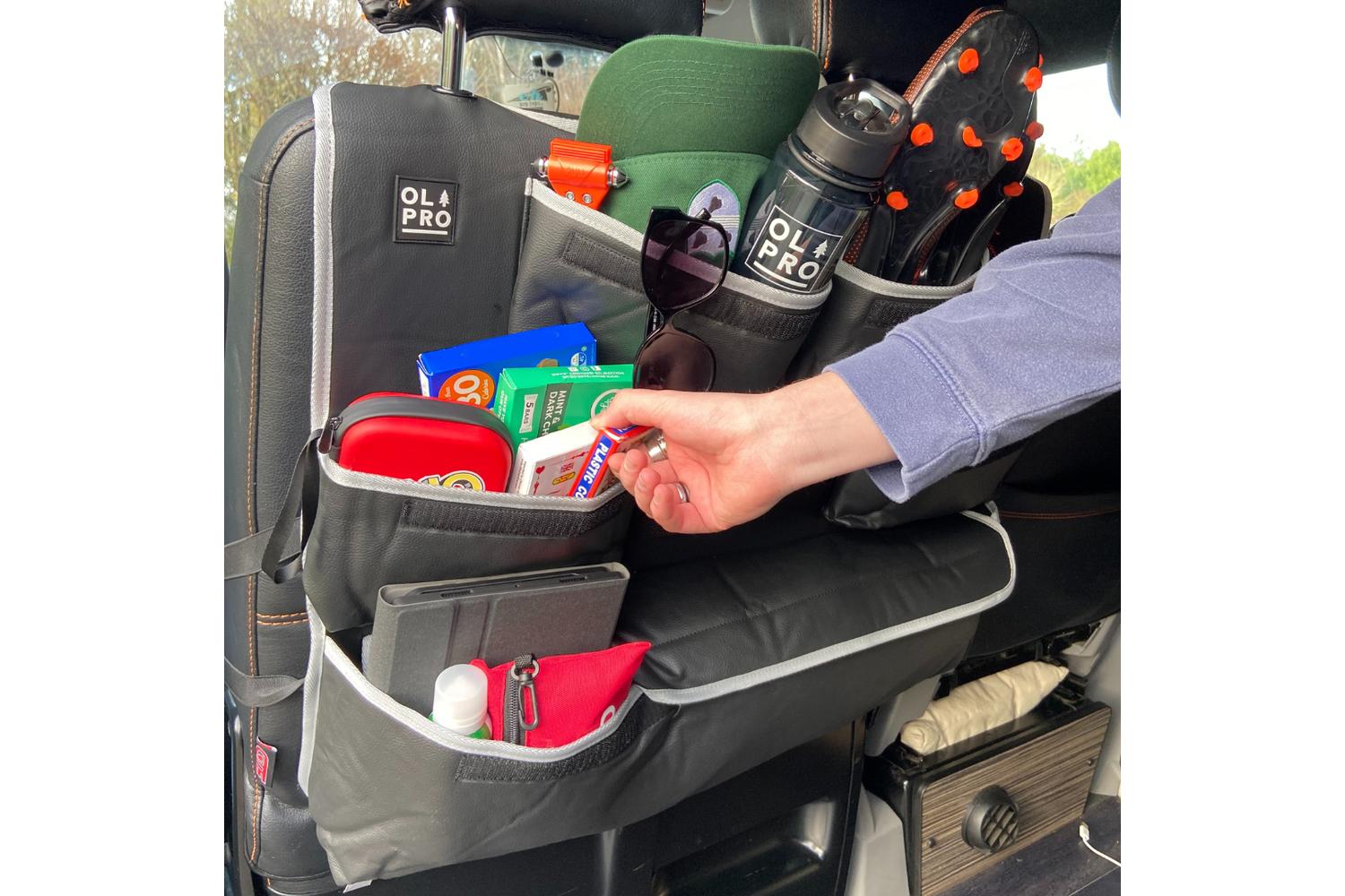Rear Double Seat Storage Organiser | Grey | Campervan Accessory-2