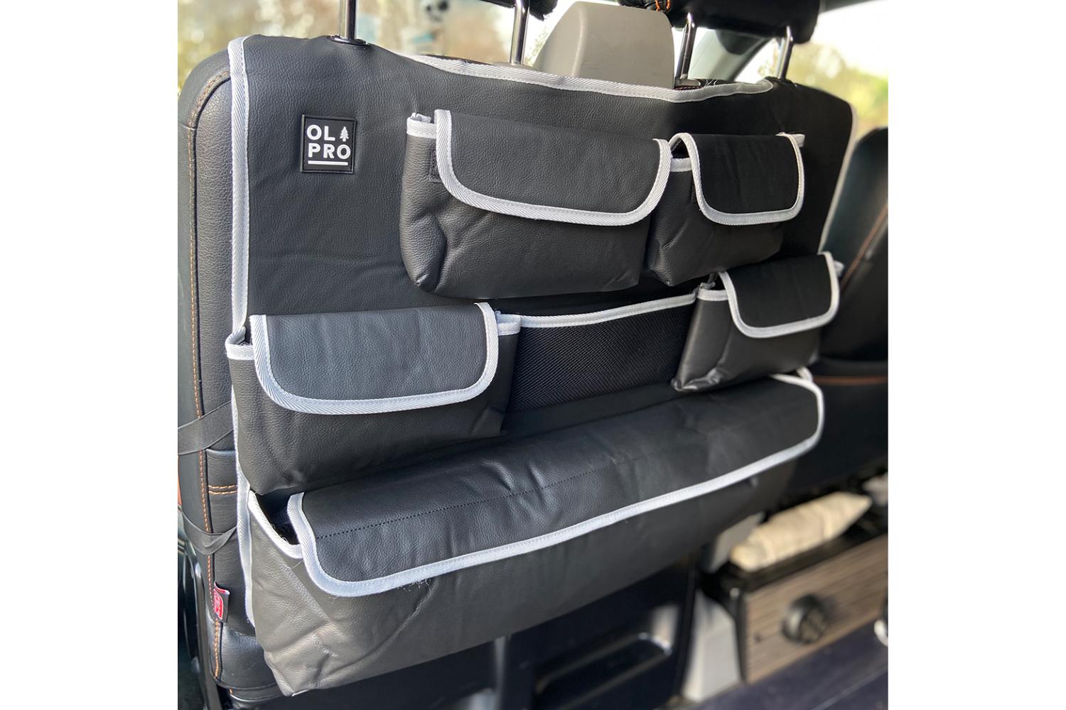 Rear Double Seat Storage Organiser | Grey | Campervan Accessory-3
