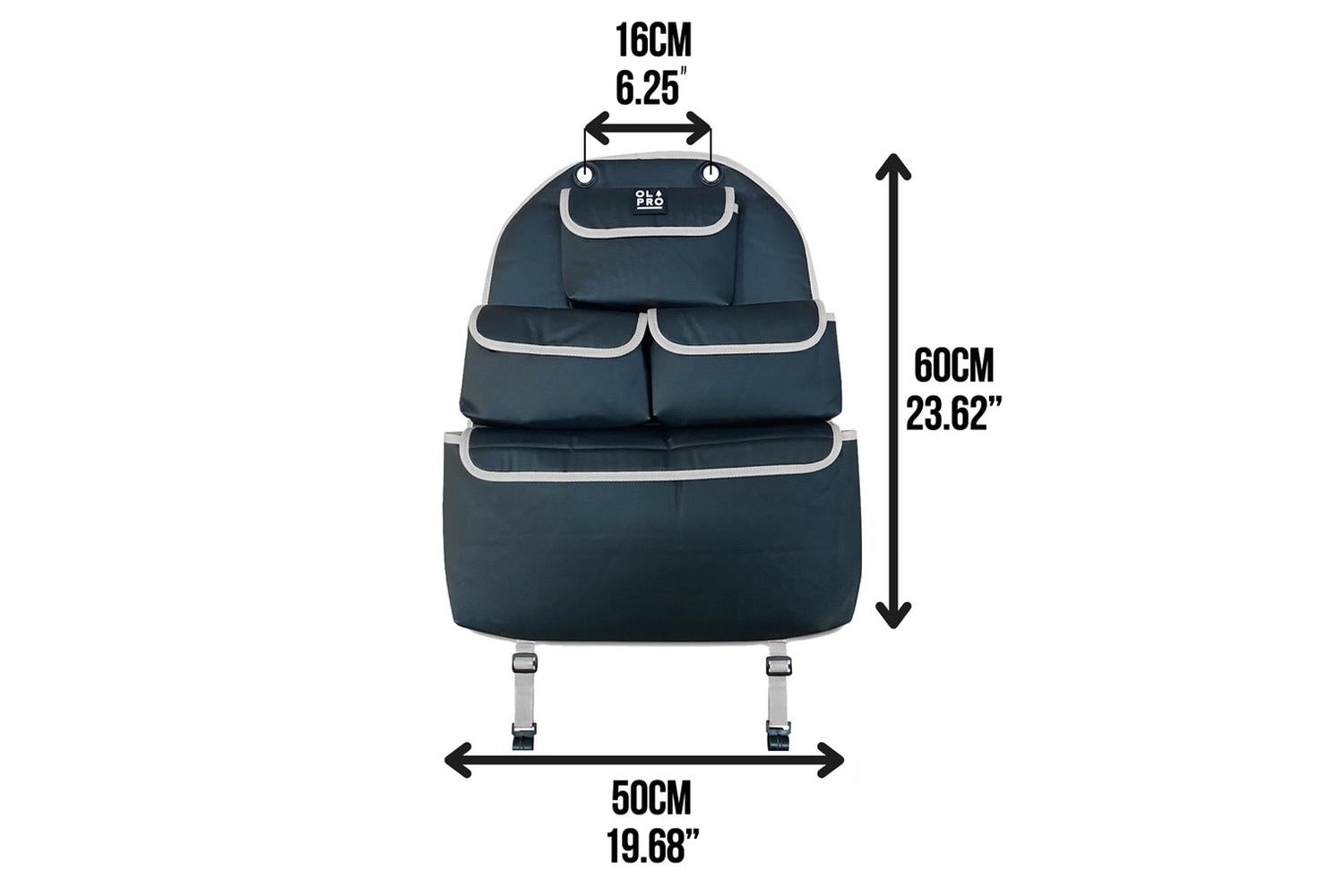 Rear Single Seat Storage Organiser | Grey | Campervan Accessory-2