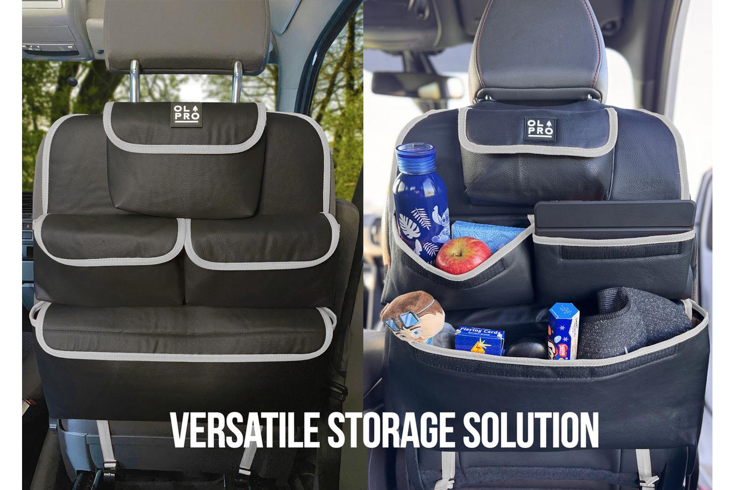 Rear Single Seat Storage Organiser | Grey | Campervan Accessory-4