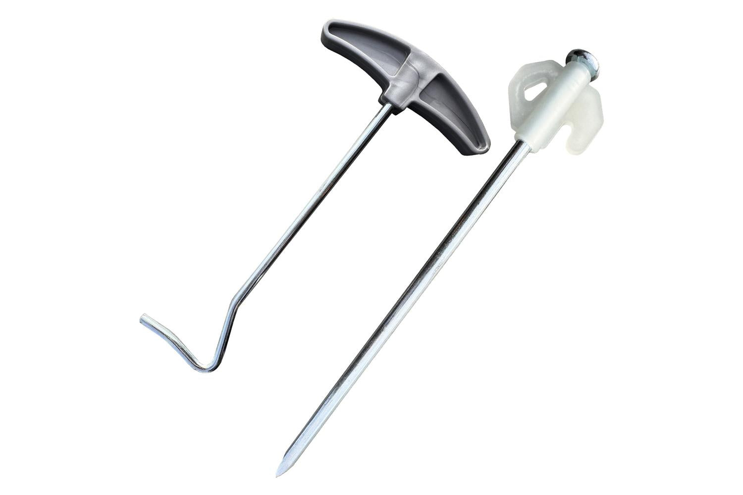 Case Of 20 Glow In The Dark Tent Pegs With Peg Puller | Camping Accessories | Steel & Plastic | 20.3cm-2