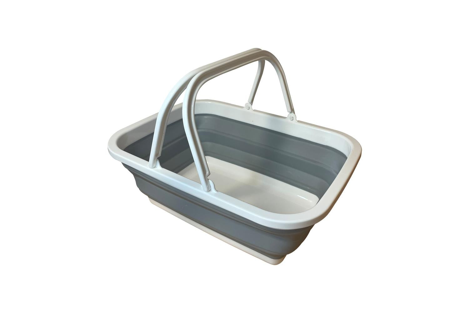 Collapsible Washing Bowl With Handles | Camping Furniture | Plastic And Silicone | Large-4