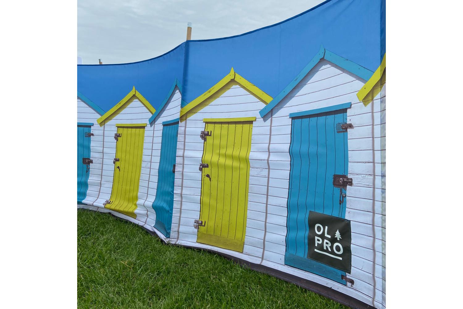 Beach Huts 5 Pole Windbreak | Camping Windbreaks | Wooden Poles-3