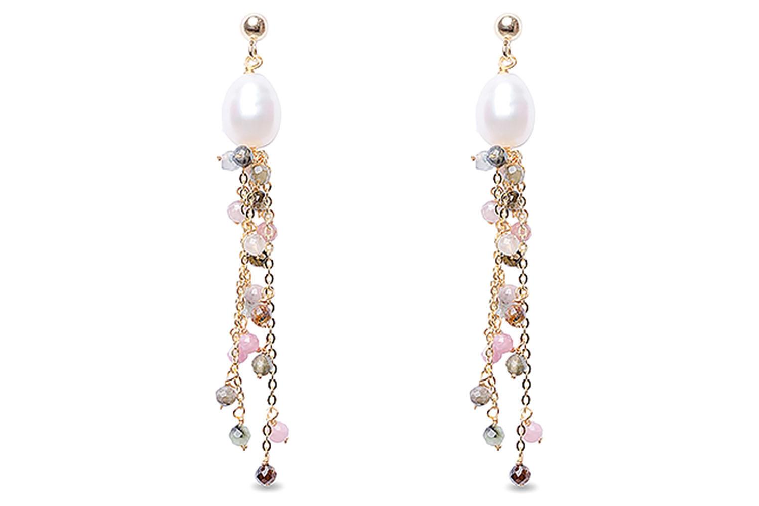 Luxenter Ilam Earrings | Gold Plating Embedded with Pearl