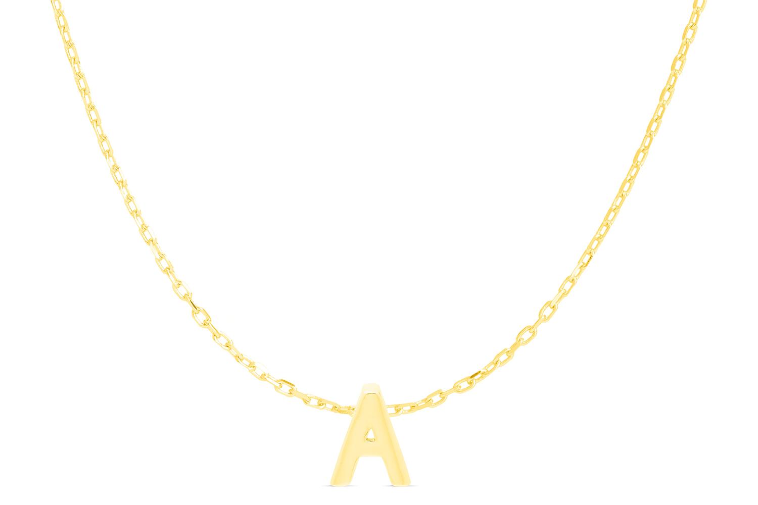 Luxenter Sterling Silver Gold Letter Necklace