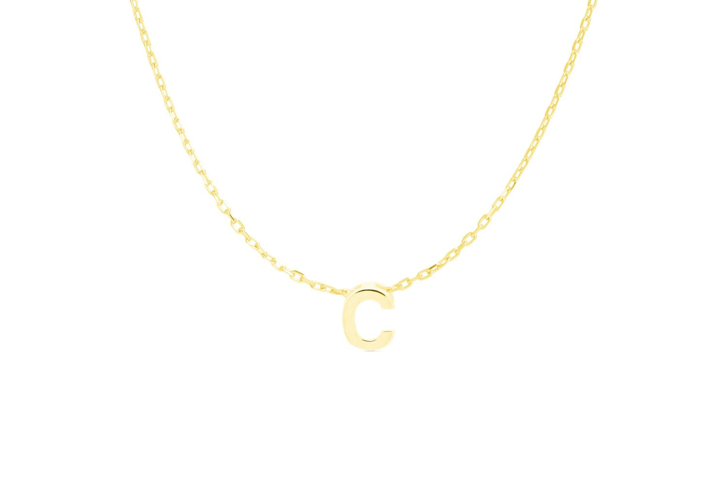 Luxenter Sterling Silver Gold Letter Necklace, Elegant Fashion Jewellery