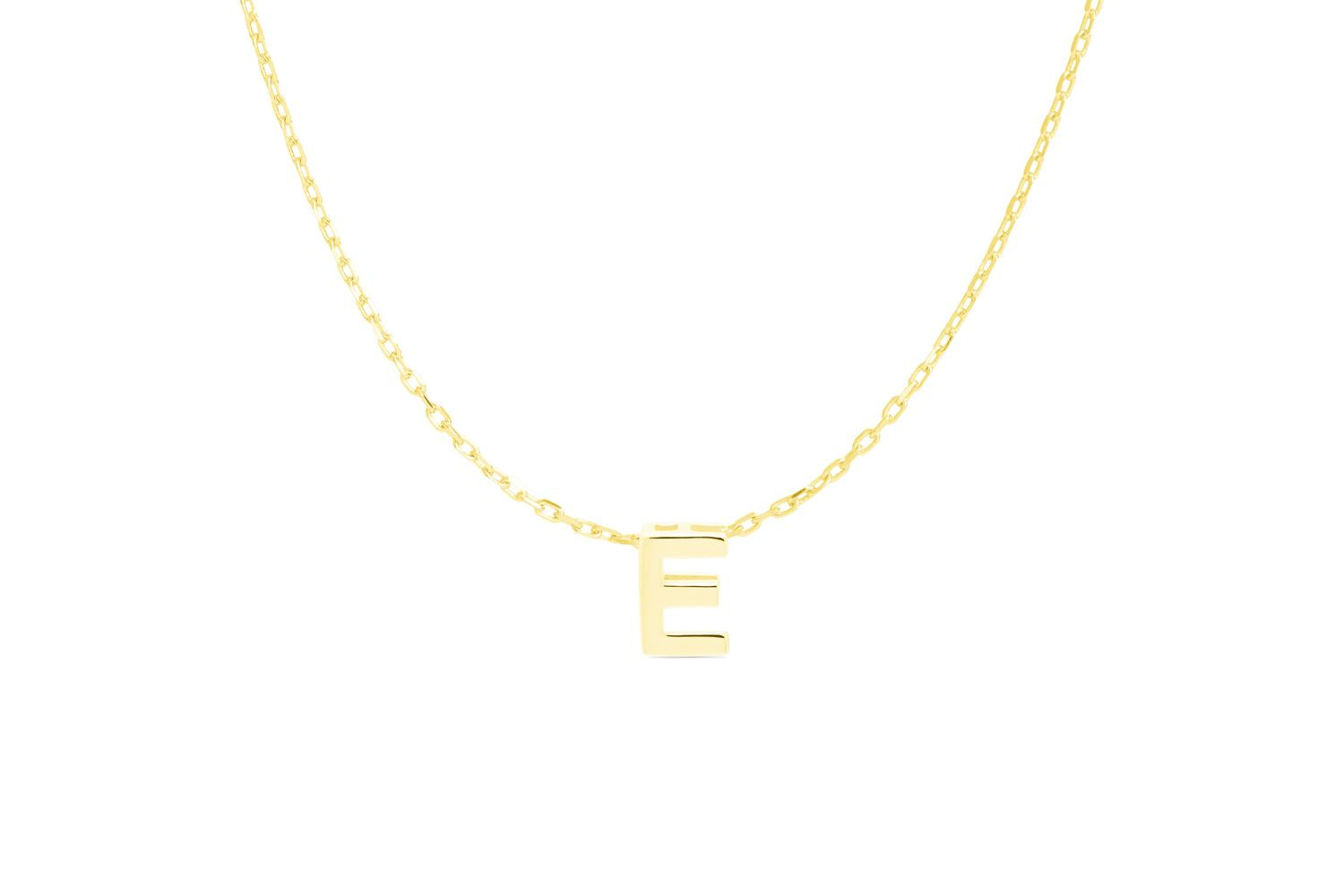 Luxenter Sterling Silver Gold Letter Necklace, Luxury Fashion Jewellery
