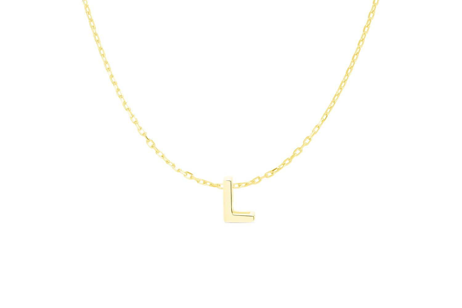 Luxenter Sterling Silver Gold Letter Necklace - Elegant And Stylish Personalised Jewellery