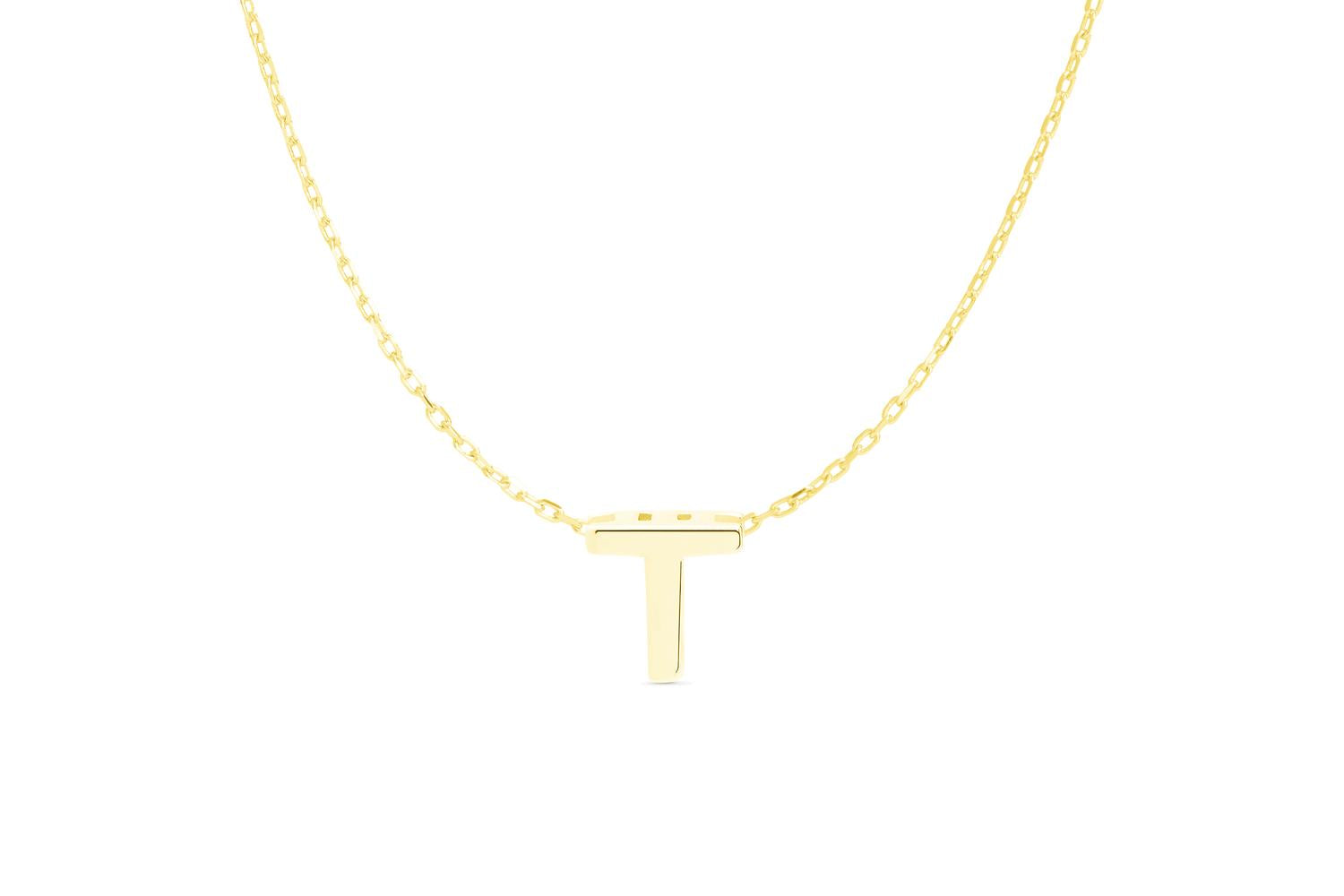 Luxenter Sterling Silver Gold Letter Pendant Necklace | Luxury Personalised Irish Jewellery
