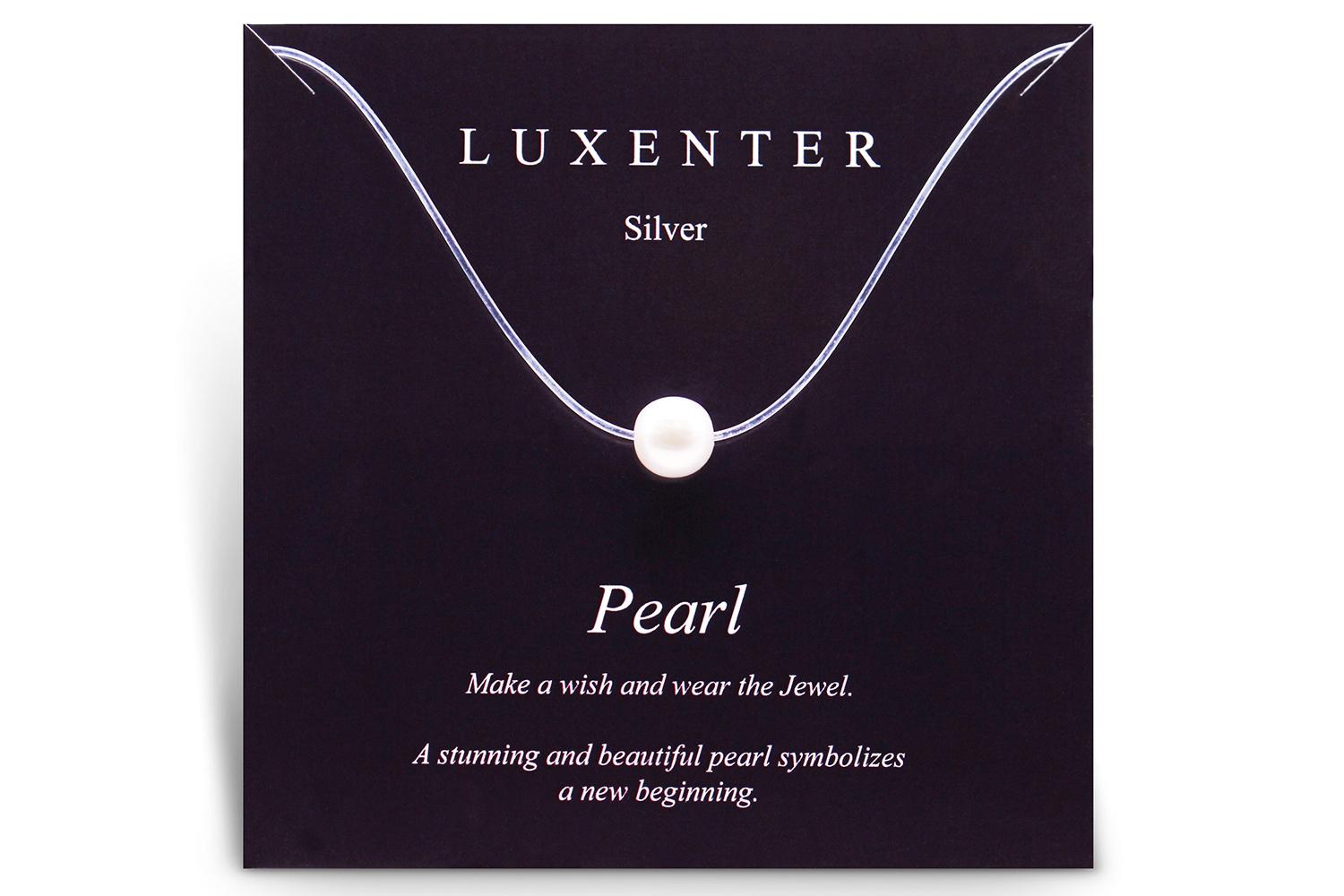 Luxenter Essential Necklace | Sterling Silver with Single Pearl