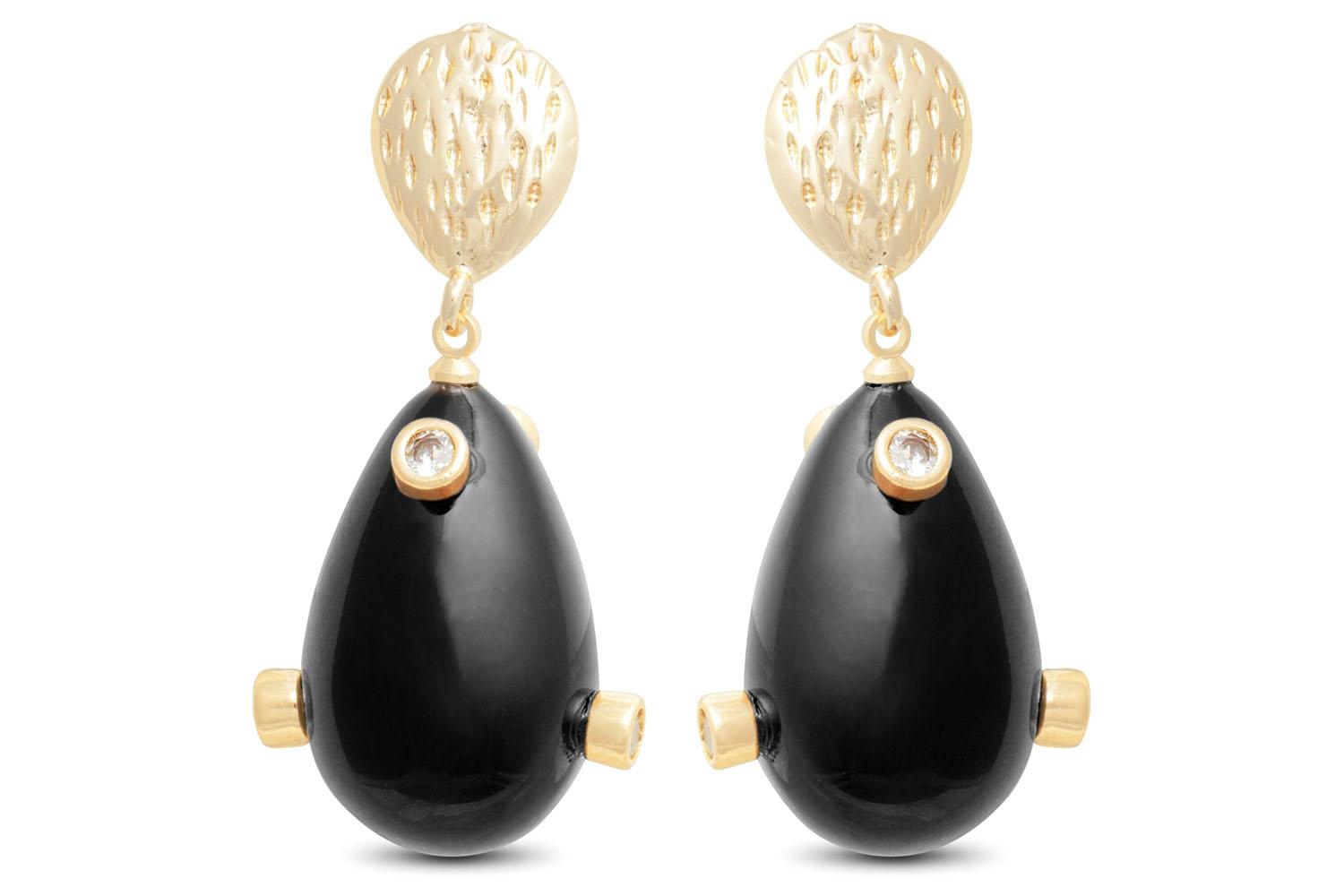 Luxenter Faqqar Sterling Silver Colourful Drop Earrings