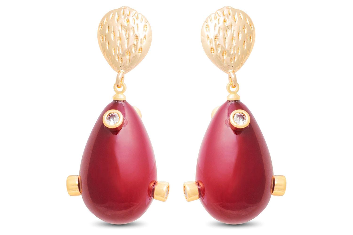 Luxenter Faqqar Earrings | Sterling Silver Colourful Drop Earrings