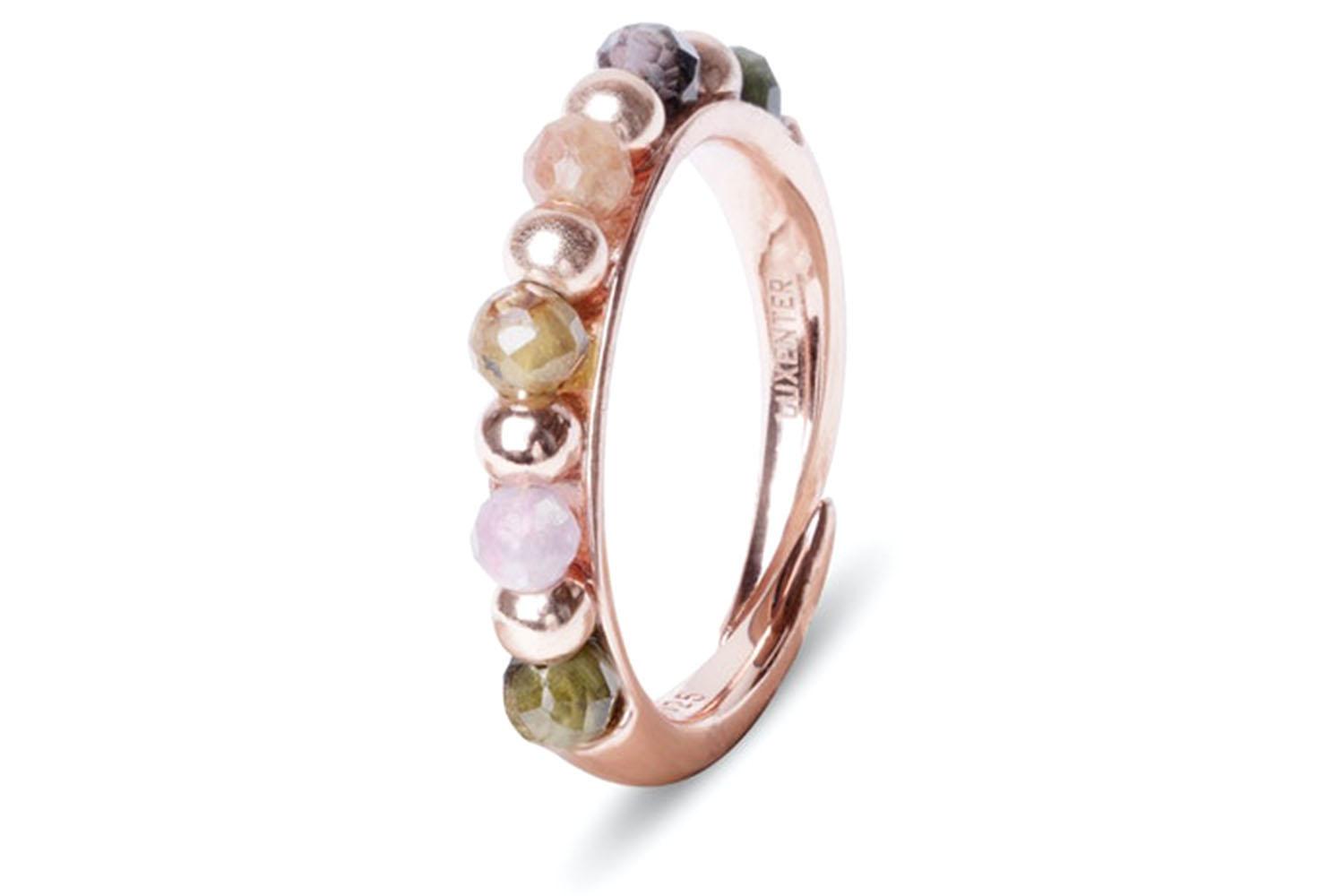 Luxenter Hylham Ring Sterling Silver with Dark Green Stones