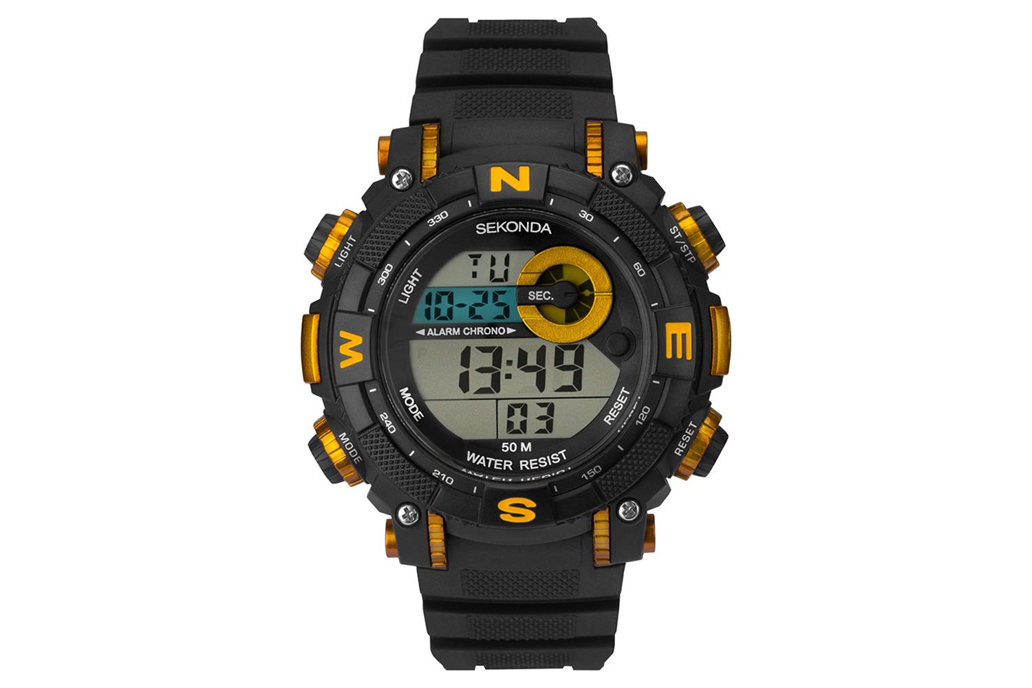Sekonda Digital Mens Plastic Strap Watch | Black
