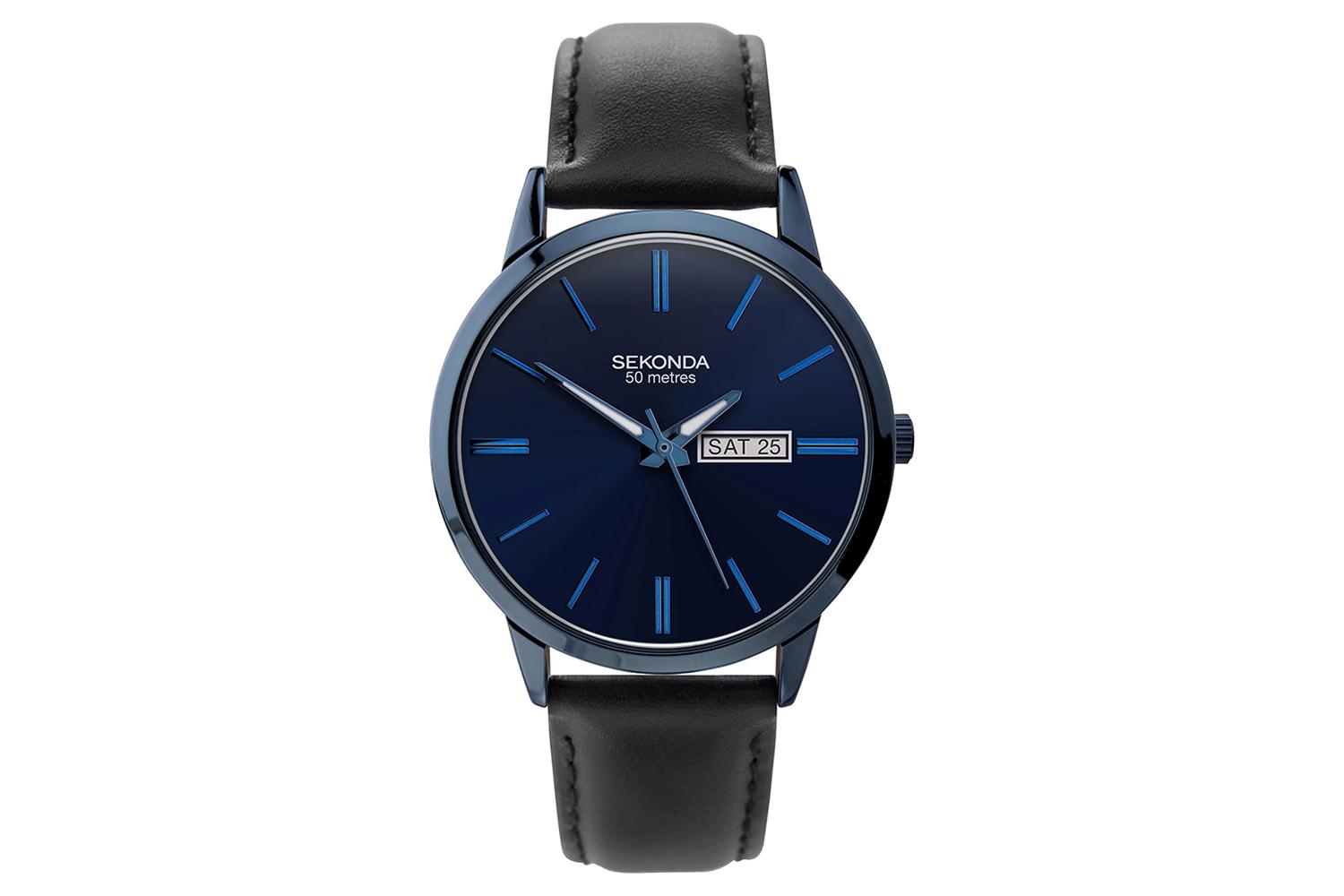 Sekonda Classic Mens Leather Watch | Blue