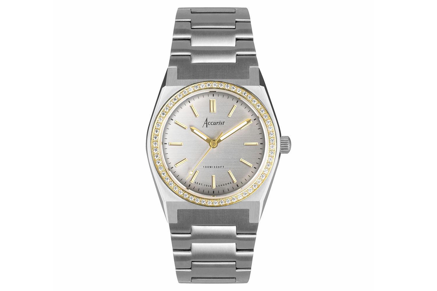 Accurist Origin Ladies Watch | Two Tone Case & Stainless Steel Bracelet With Silver Dial | 34mm