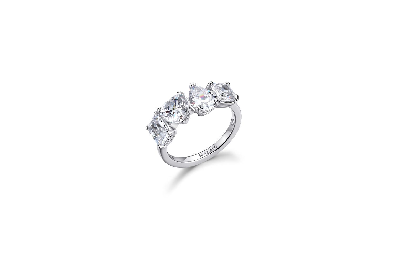 Rosato Rzge34b - Exquisite Gemma Silver Ring By Rosato
