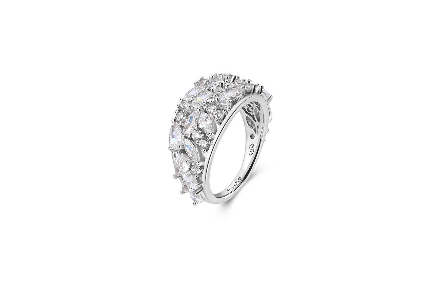 Rosato Rzge46b - Exquisite Gemma Silver Ring By Rosato