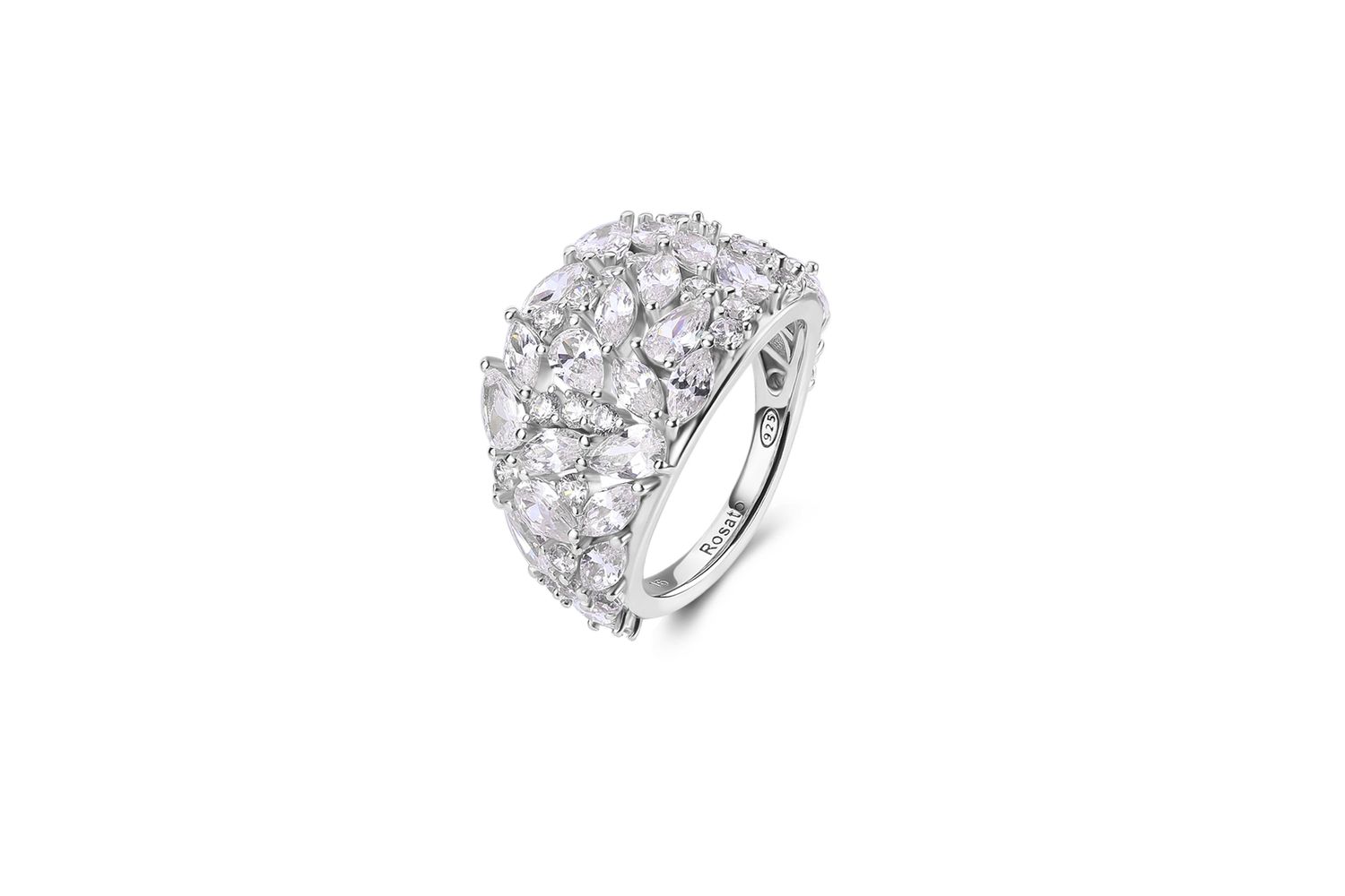 Rosato Gemma Silver Ring - Stylish Fashionable Women's Jewellery