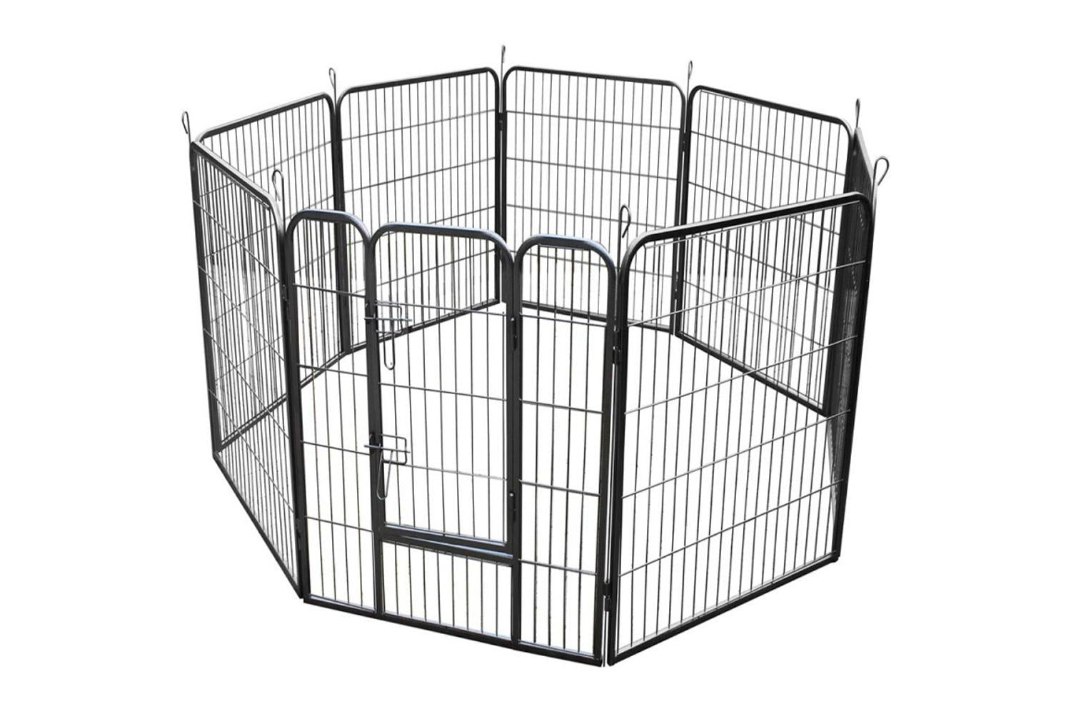 RayGar Heavy Duty 8 Panel Pet Enclosure | Xl | Grey