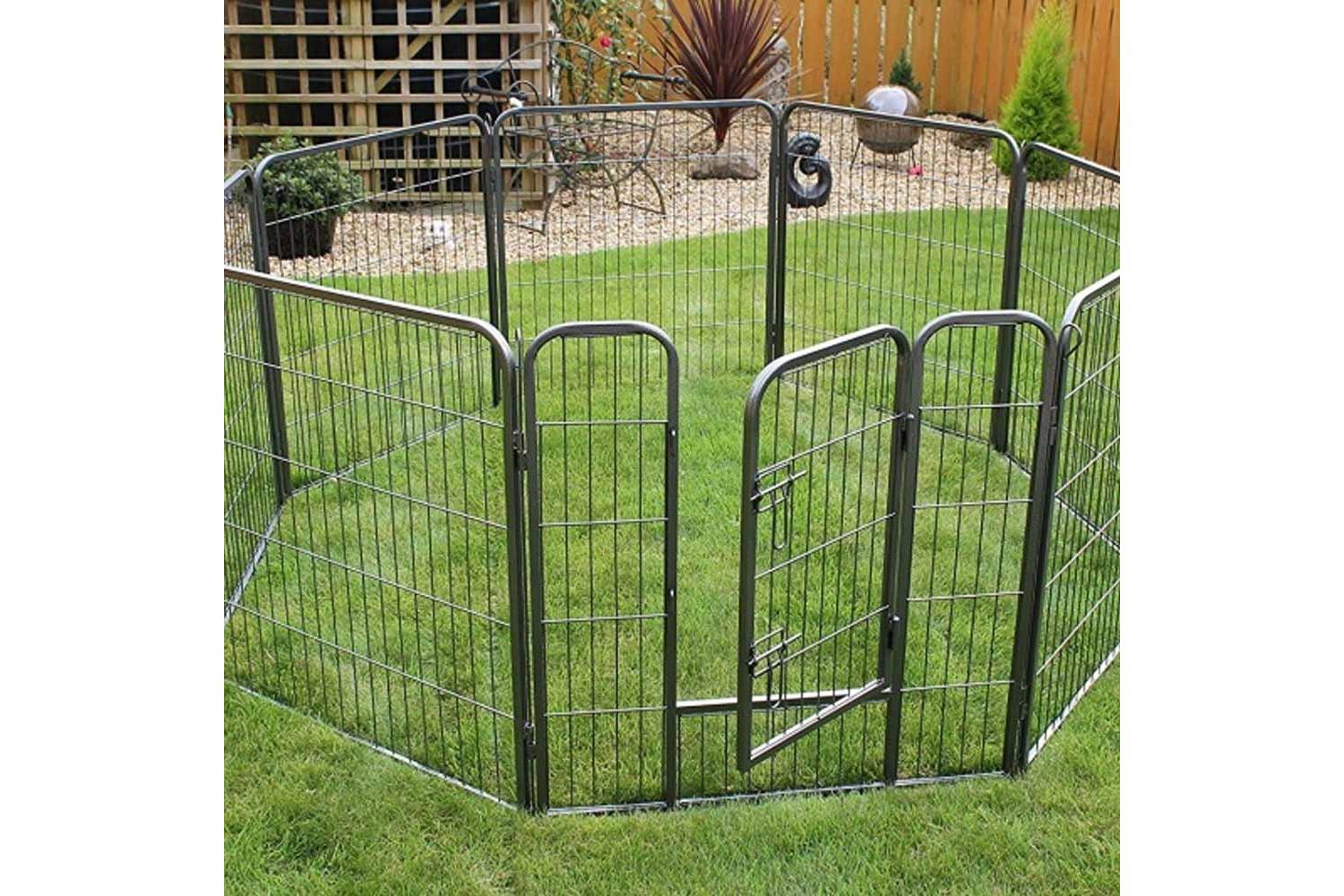 RayGar Heavy Duty 8 Panel Pet Enclosure | Xl | Grey-4