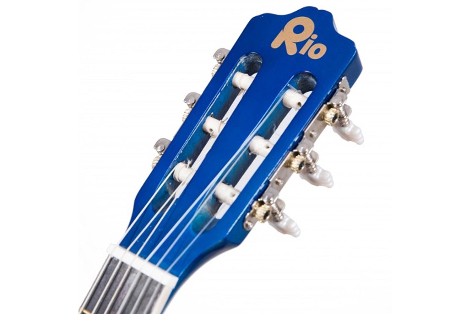 Rio 3/4 Size Junior Classical Guitar | Blue-4