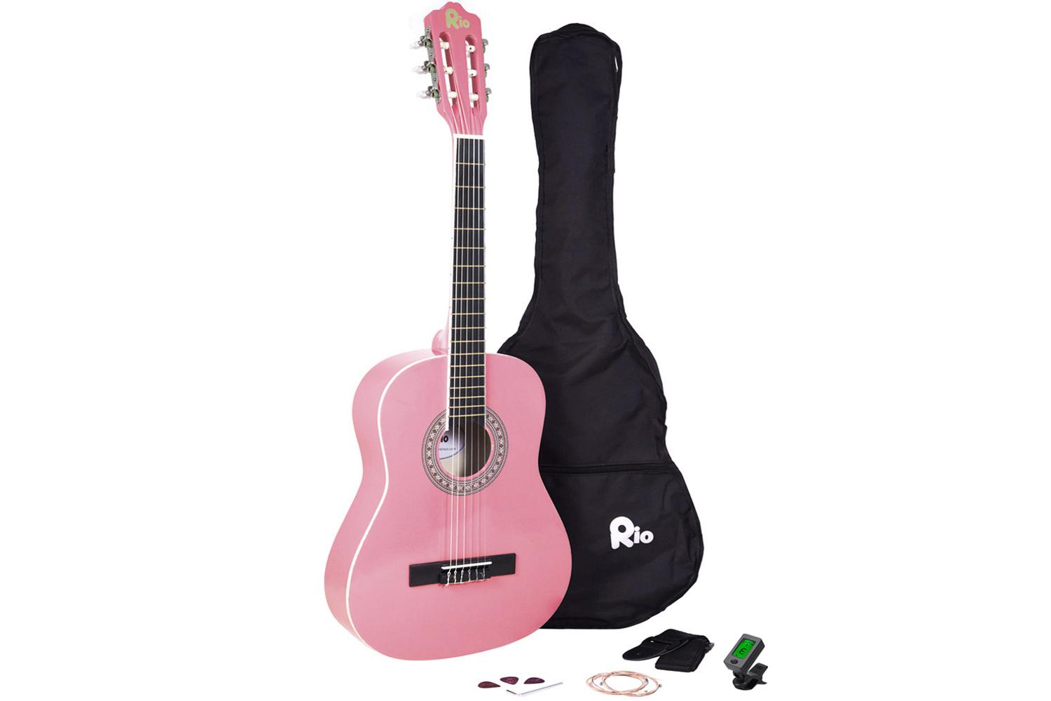 Rio 3/4 Size Junior Classical Guitar | Pink