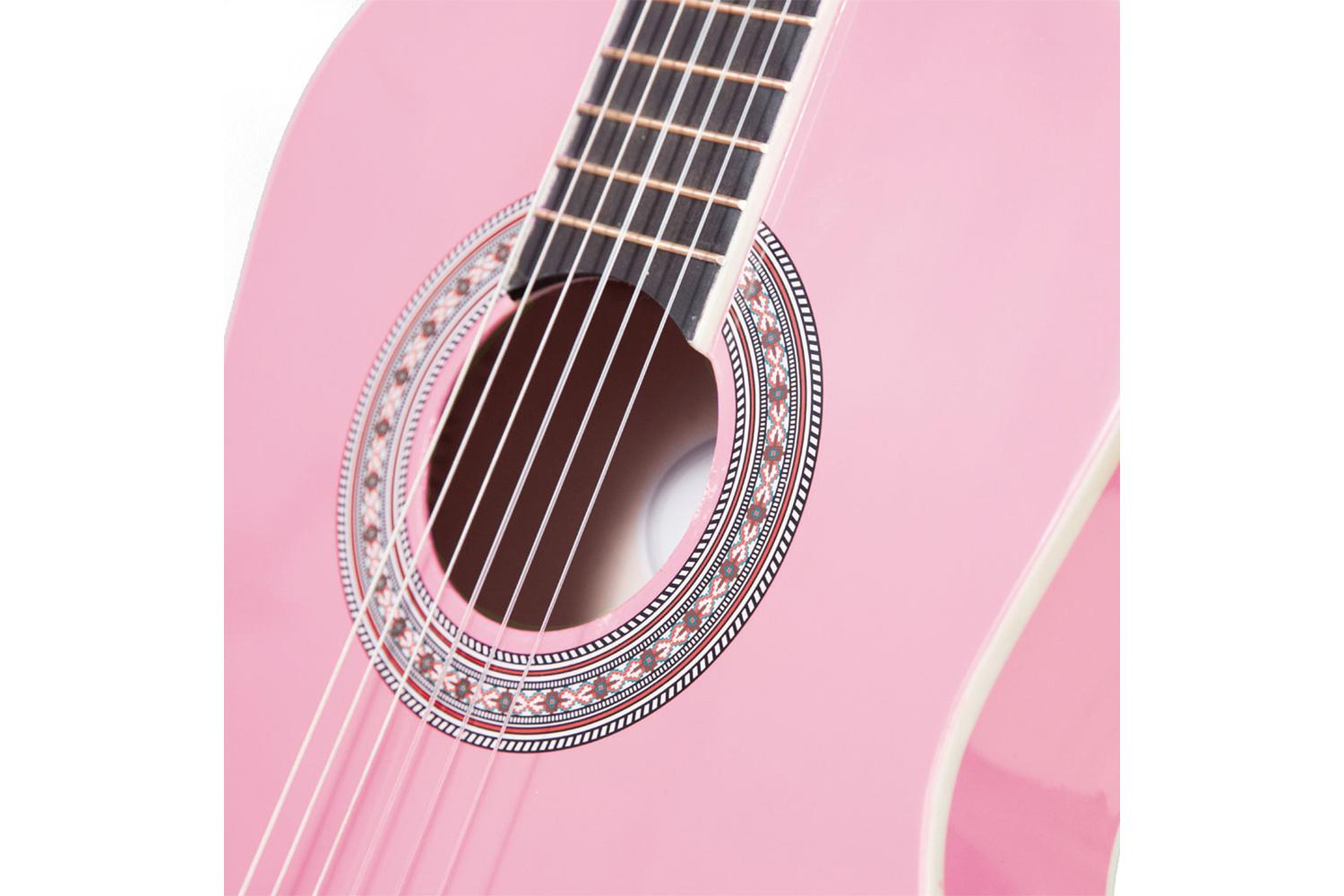 Rio 3/4 Size Junior Classical Guitar | Pink-3