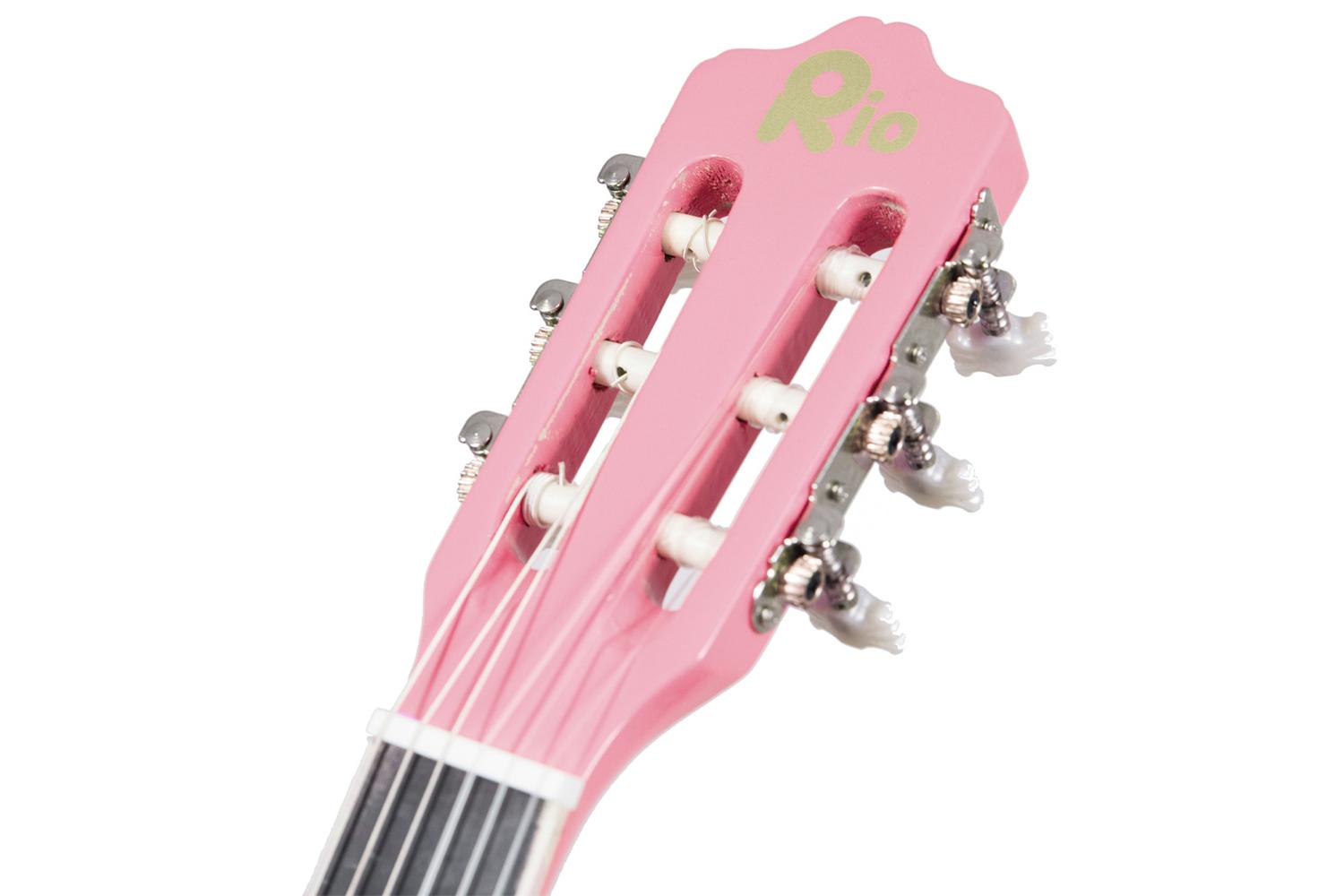 Rio 3/4 Size Junior Classical Guitar | Pink-4