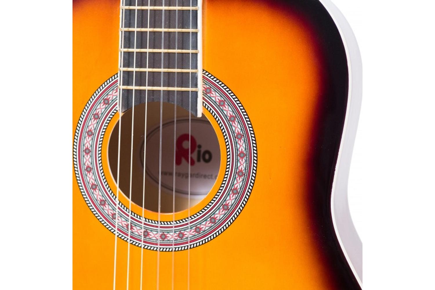 Rio 3/4 Size Junior Classical Guitar | Sunburst-3