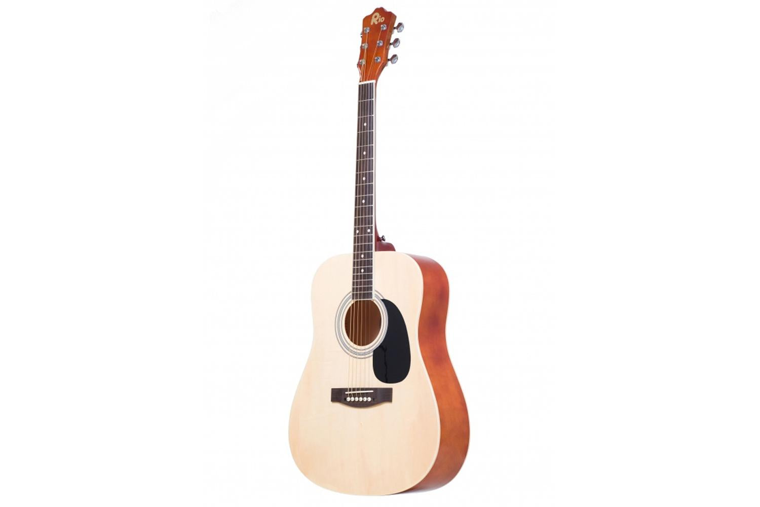 Rio 4/4 Size Acoustic Dreadnought Guitar | Natural-2