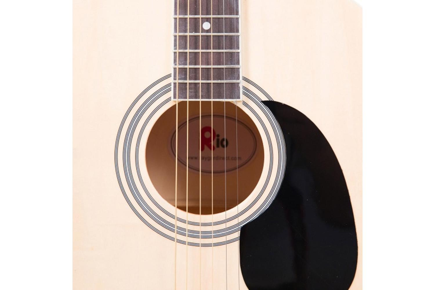 Rio 4/4 Size Acoustic Dreadnought Guitar | Natural-3