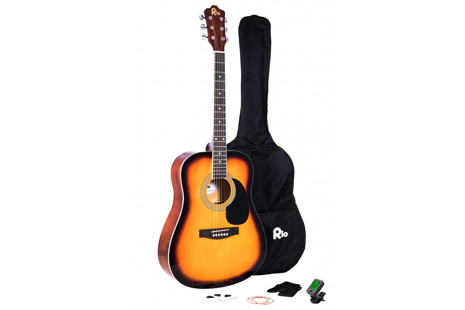 Rio 4/4 Size Acoustic Dreadnought Guitar | Sunburst