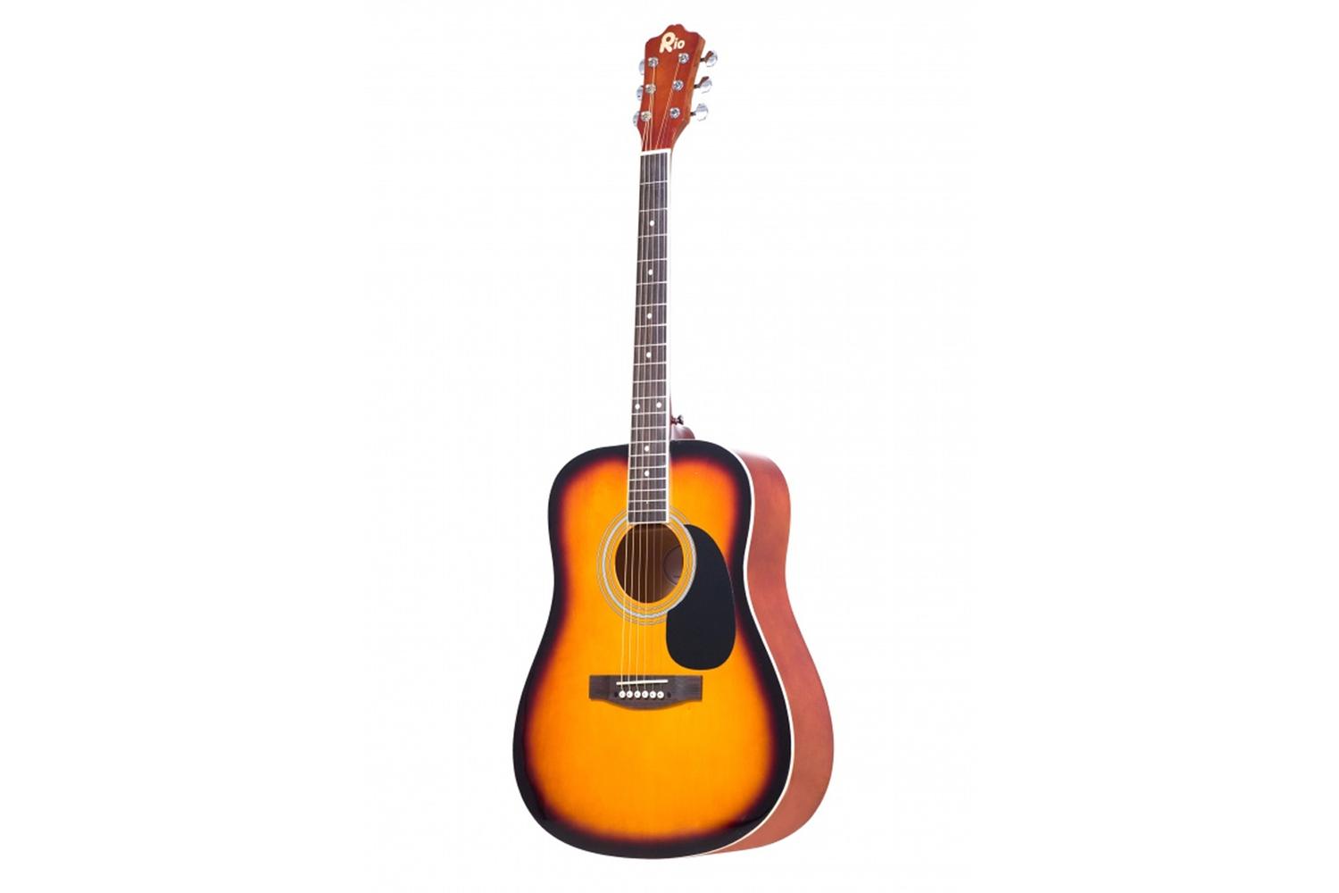 Rio 4/4 Size Acoustic Dreadnought Guitar | Sunburst-2