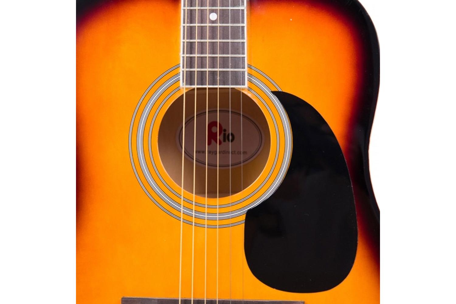 Rio 4/4 Size Acoustic Dreadnought Guitar | Sunburst-3