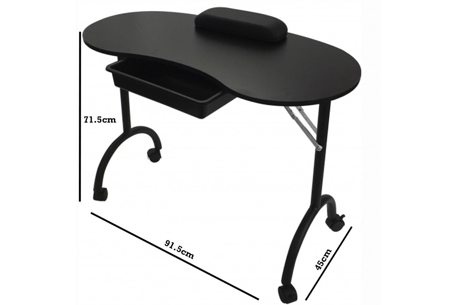 RayGar Manicure Nail Beauty Table | Black-4