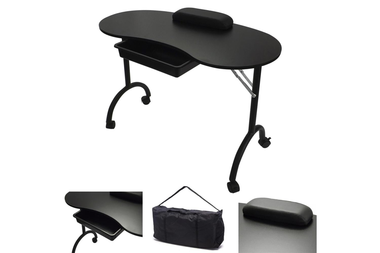 RayGar Manicure Nail Beauty Table | Black-6