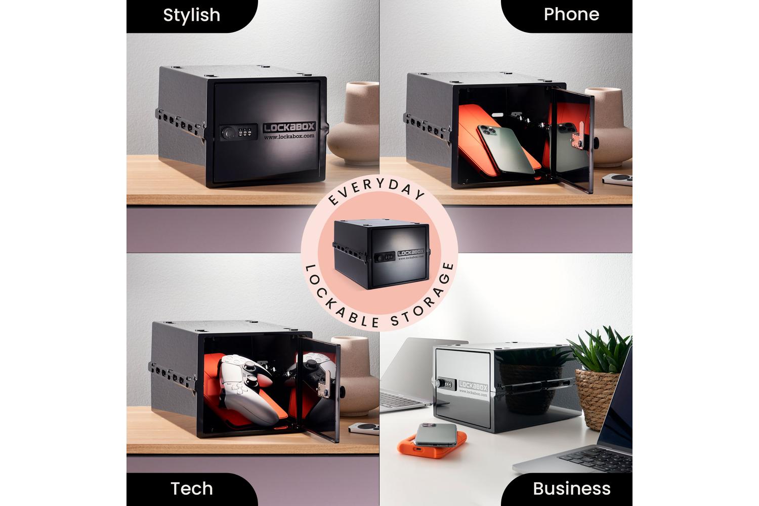 Lockabox Oneâ„¢ Jet | Premium Lockable Storage Box | 10 Litre Combination Lock Box For Food, Medicine & Home Safety-2