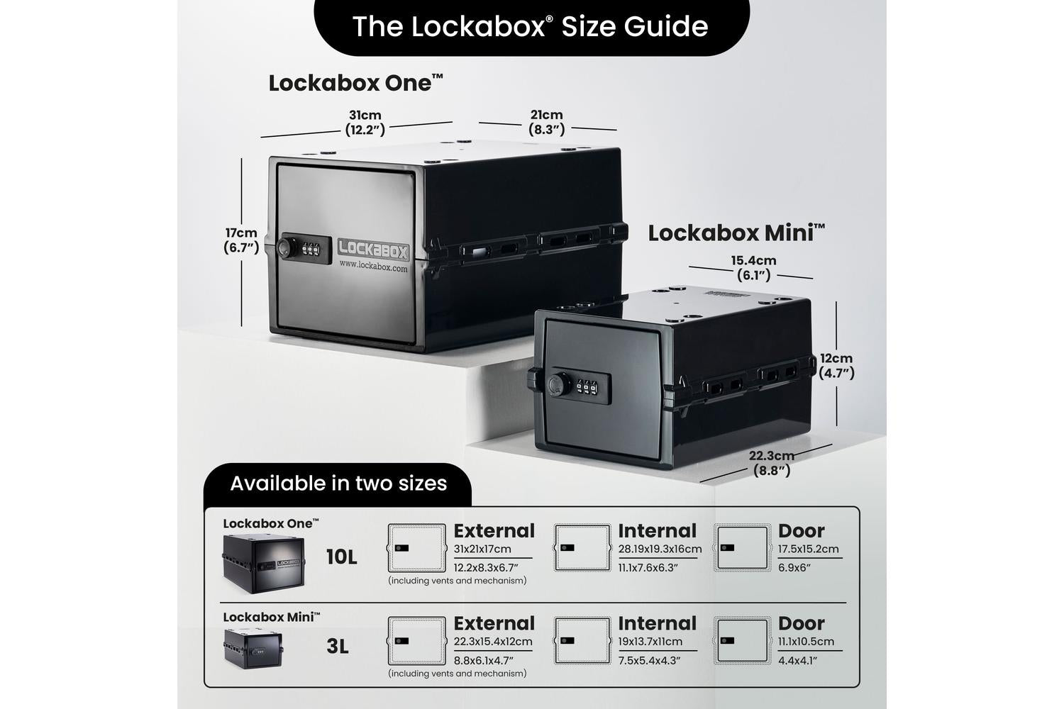 Lockabox Oneâ„¢ Jet | Premium Lockable Storage Box | 10 Litre Combination Lock Box For Food, Medicine & Home Safety-4