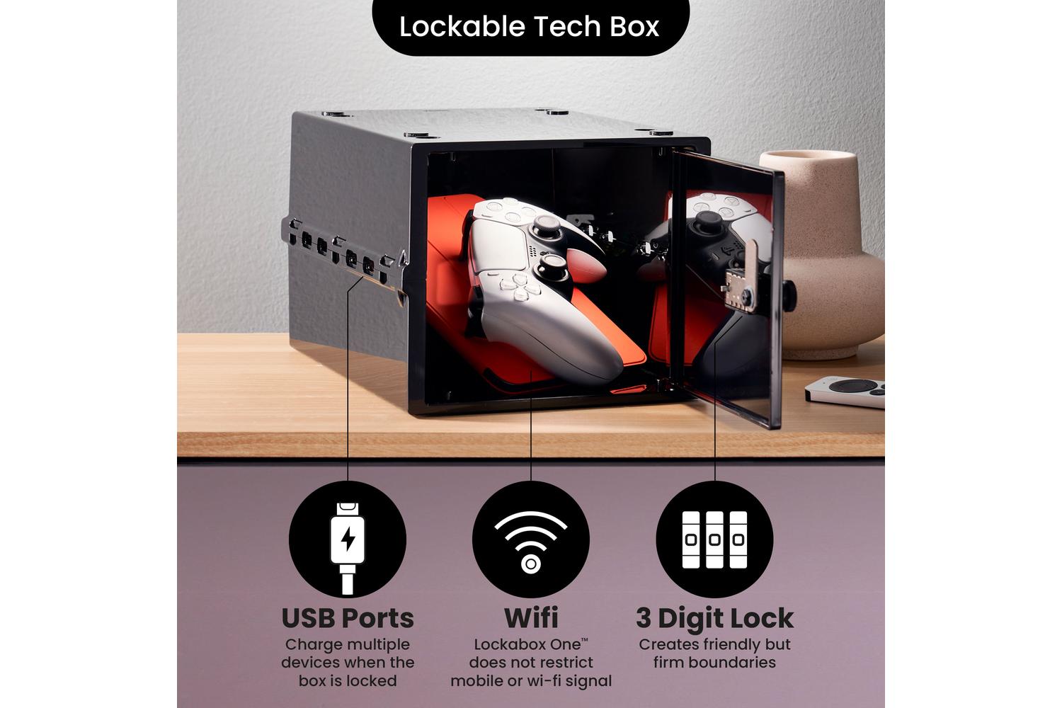 Lockabox Oneâ„¢ Jet | Premium Lockable Storage Box | 10 Litre Combination Lock Box For Food, Medicine & Home Safety-5