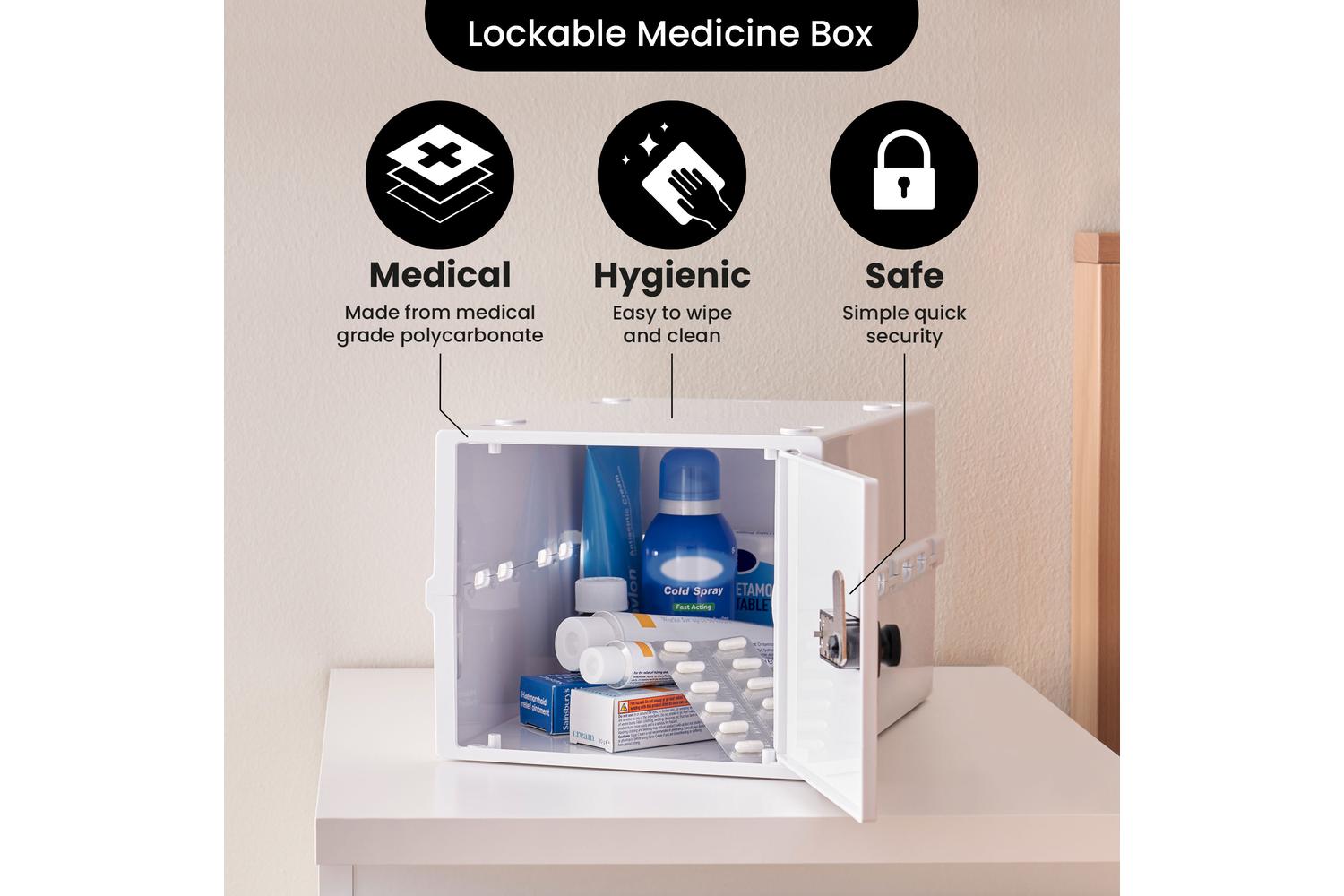 Lockabox Oneâ„¢ Opal White | Premium Lockable Storage Box | 10 Litre Combination Lock Box For Food, Medicine & Home Safety-7