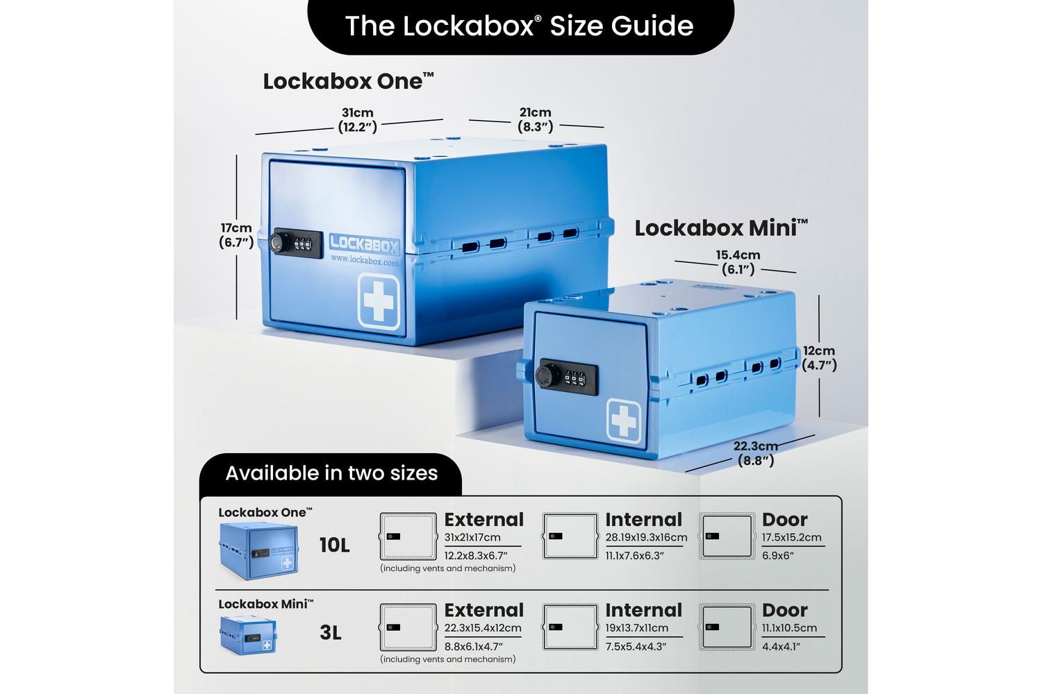 Lockabox Oneâ„¢ Medi Blue | Premium Lockable Medicine Box | 10 Litre Lightweight & Hygienic Medicine Lock Box-4