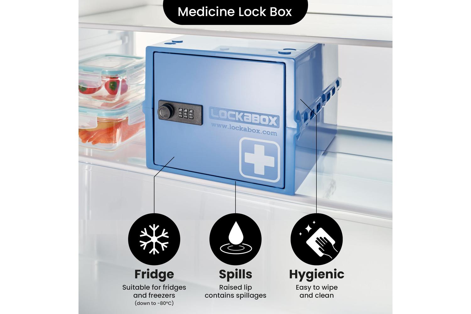 Lockabox Oneâ„¢ Medi Blue | Premium Lockable Medicine Box | 10 Litre Lightweight & Hygienic Medicine Lock Box-7