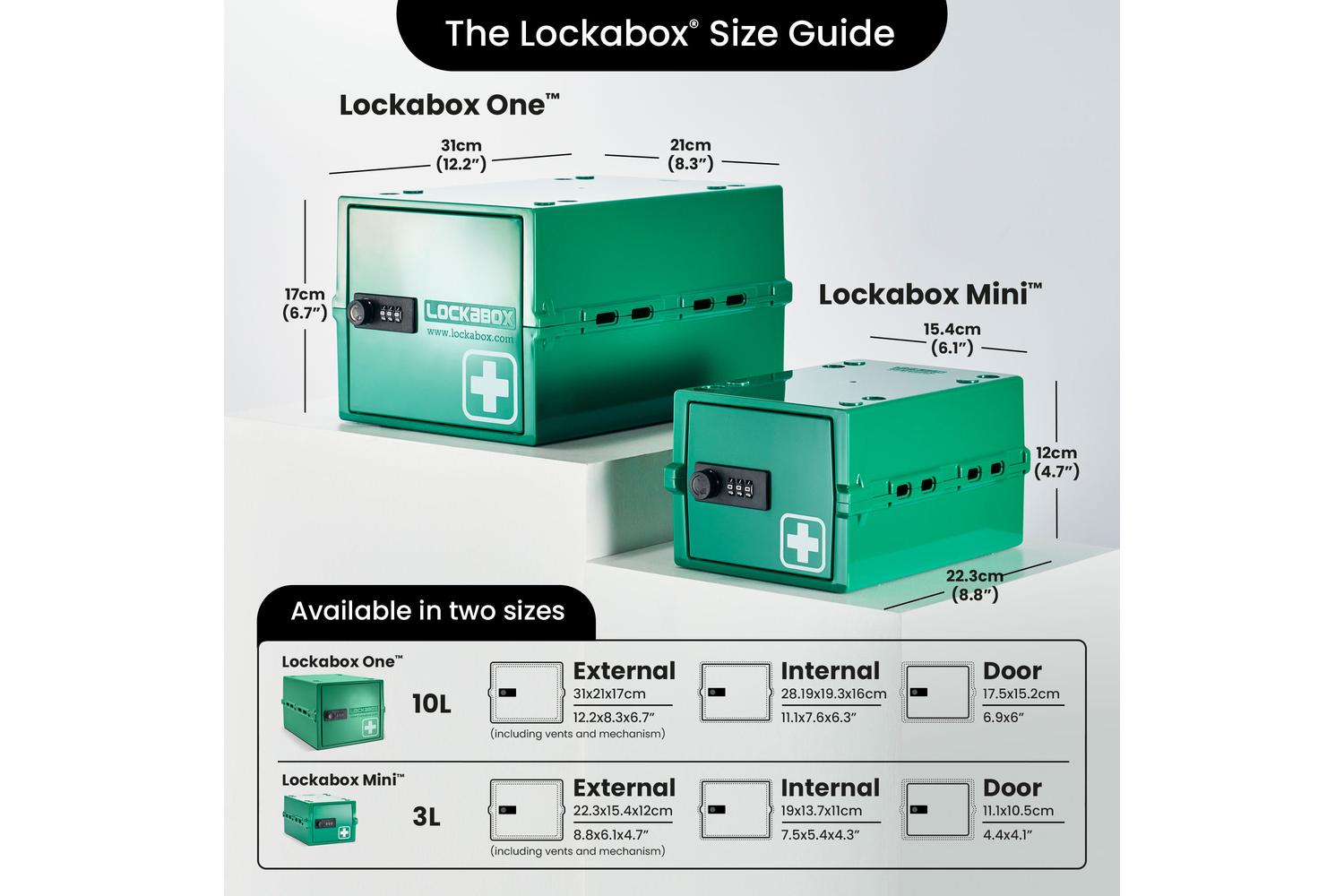 Lockabox Oneâ„¢ Medi Green | Premium Lockable Medicine Box | 10 Litre Lightweight & Hygienic Medicine Lock Box-4